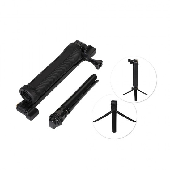 3 in 1 Monopod Tripod with Selfie Stick for GoPro - Black