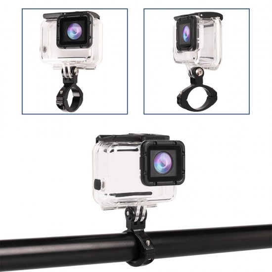 Aluminum GoPro Camera Mount - For Bike Handlebars - Black