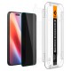 Spigen Glas.tR EzFit Privacy Tempered Glass for iPhone 15/16 with Adapter (2 pcs.)