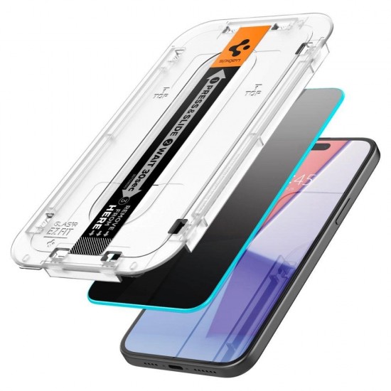 Spigen Glas.tR EZ Fit Privacy Tempered Glass for iPhone 15 Plus