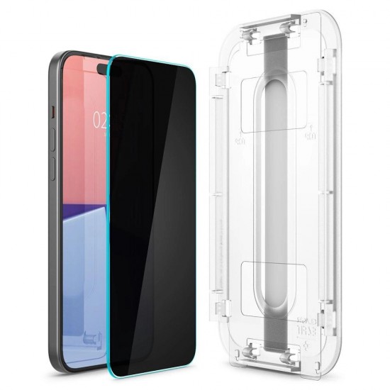 Spigen Glas.tR EZ Fit Privacy Tempered Glass for iPhone 15 Plus