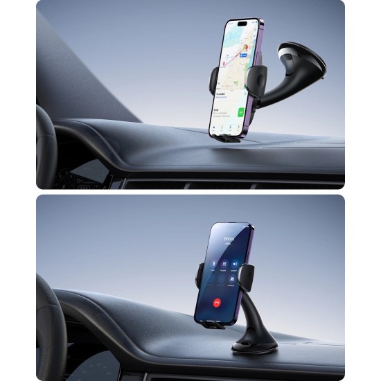 Joyroom JR-ZS259 mechanical car holder universal for phone on cockpit / window - black