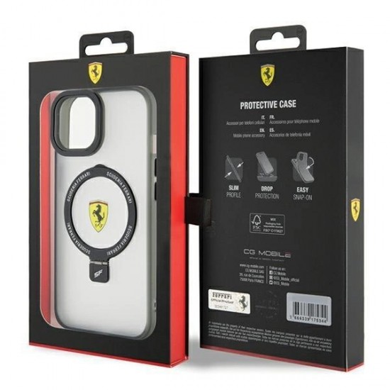 Ferrari Ring Stand 2023 Collection MagSafe Case for iPhone 15 Plus / 14 Plus - Transparent
