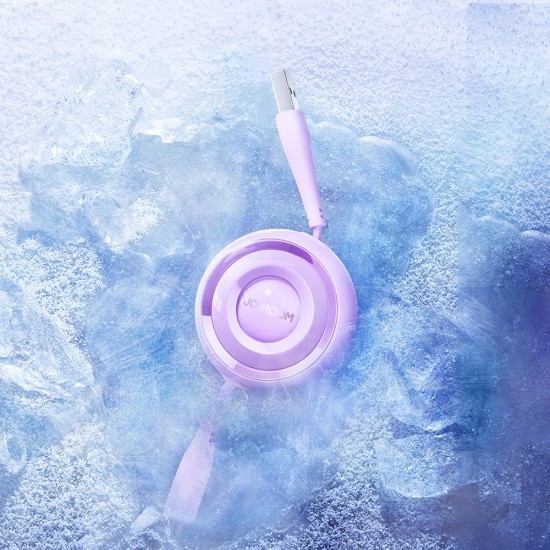 Joyroom Colorful Series S-A40 Cable Retractable 3in1 USB-A - USB-C / Lightning / Micro USB 1m - Purple