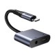 Joyroom SY-L01 Lightning to Lightning / 3.5 mm mini jack DAC adapter 2in1 - black