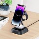 3in1 Acefast E16 15W inductive charging station for phone / headphones / watch - black