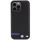 BMW Leather Carbon case for iPhone 15 Pro Max - black