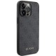 Guess 4G Metal Gold Logo iPhone 15 Pro Max Case - Gray