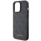 Guess 4G Metal Gold Logo iPhone 15 Pro Max Case - Gray