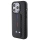 BMW Grip Stand Smooth & Carbon case for iPhone 15 Pro - black