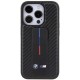BMW Grip Stand Smooth & Carbon case for iPhone 15 Pro - black