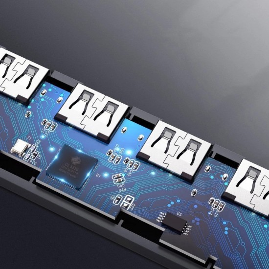 Ugreen USB HUB - 4x USB 3.2 Gen 1 with micro USB power port gray (CM219 50985)