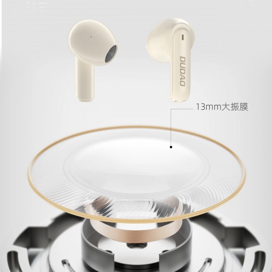 Dudao U18Pro Bluetooth 5.3 TWS wireless headphones - beige