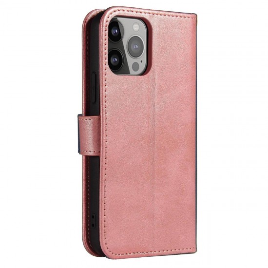 Magnet Case for Samsung S24 Plus with flap and wallet - pink