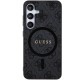 Guess 4G Collection Leather Metal Logo MagSafe Case for Samsung Galaxy S24 - Black