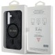 Guess 4G Collection Leather Metal Logo MagSafe Case for Samsung Galaxy S24 - Black