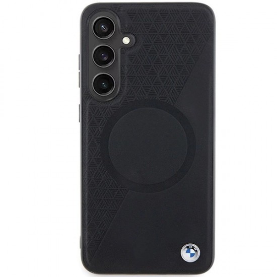 BMW BMHMS24S23RTPK S24 S921 black/black hardcase Signature Leather Half Textured & Circle MagSafe