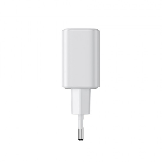 EU Joyroom JR-TCF05 20W USB-A USB-C charger + USB-C cable - white