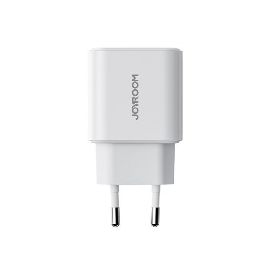 EU Joyroom JR-TCF05 20W USB-A USB-C charger + USB-C cable - white