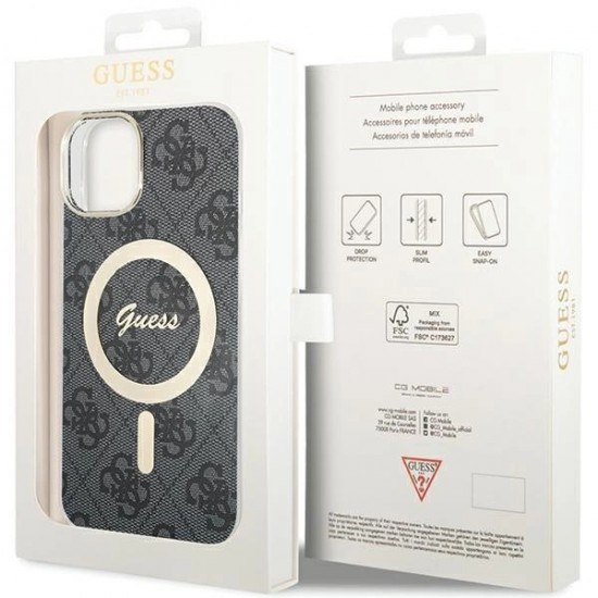 Guess 4G MagSafe case for iPhone 15 Plus / 14 Plus - black
