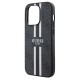 Guess 4G Printed Stripes MagSafe case for iPhone 15 Pro Max - black