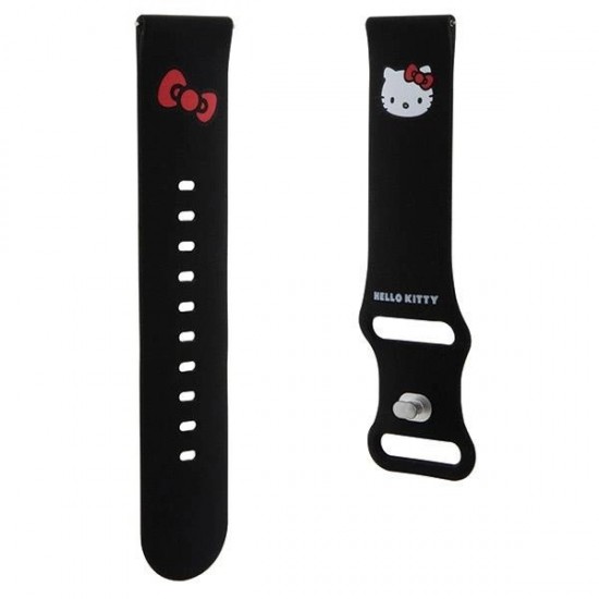 Hello Kitty Silicone Kitty Head strap universal 22mm - black