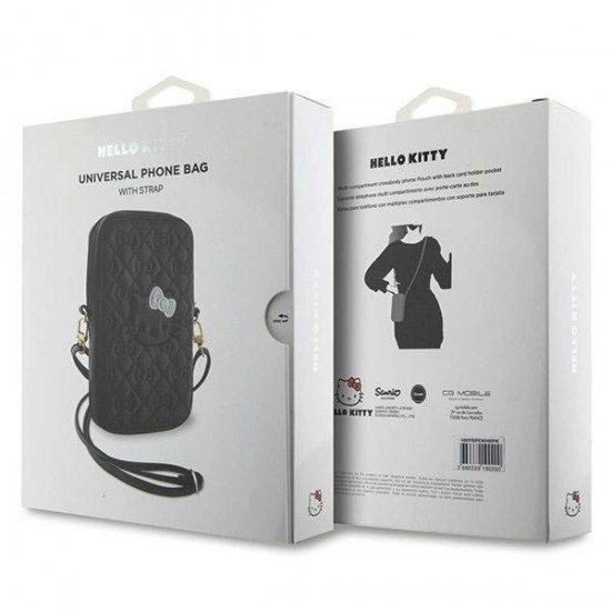 Hello Kitty Quilted Bows Strap bag - black