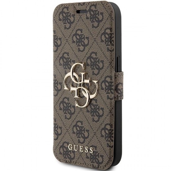 Guess 4G Metal Logo case for iPhone 15 Pro - brown