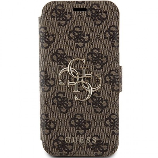 Guess 4G Metal Logo case for iPhone 15 Pro - brown