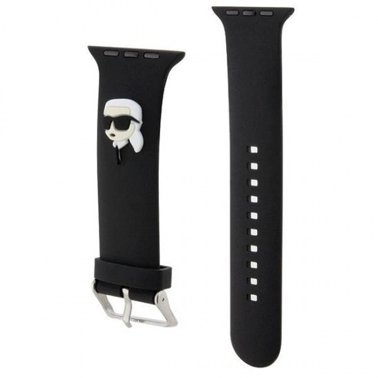 Karl Lagerfeld 3D Rubber Karl Head strap for Apple Watch 42/44/45/49mm - black