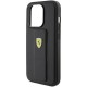 Ferrari Grip Stand Metal Logo case for iPhone 15 Pro Max - black