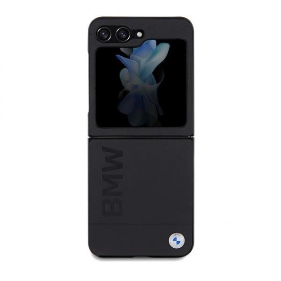 BMW Leather Hot Stamp case for Samsung Galaxy Z Flip 5 - black