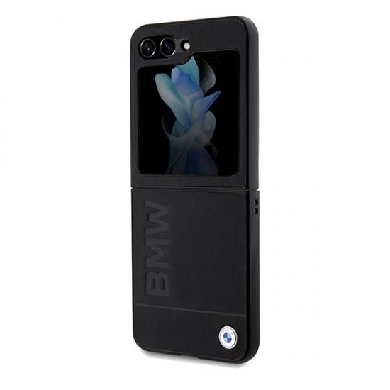 BMW Leather Hot Stamp case for Samsung Galaxy Z Flip 5 - black