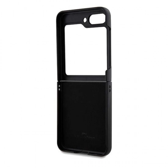 BMW Leather Hot Stamp case for Samsung Galaxy Z Flip 5 - black