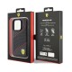 Ferrari Perforated Waves Metal Logo case for iPhone 15 Pro - black