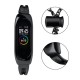 Metal bracelet for Xiaomi Mi Band 3 / 4 / 5 / 6 band strap - black