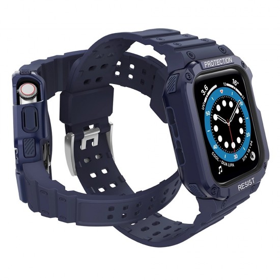 Protect Strap Band for Apple Watch 38/40/41mm Armored Case Strap - Blue