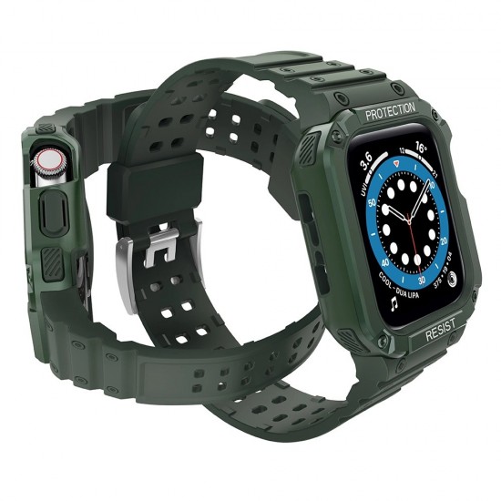 Protect Strap Band for Apple Watch 38/40/41mm Armored Case Strap - Green