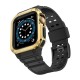 Protect Strap Band for Apple Watch 42/44/45mm Armored Case Strap - Black, Gold
