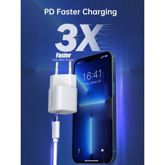 Choetech PD5007 USB-C PD 30W GaN wall charger - white