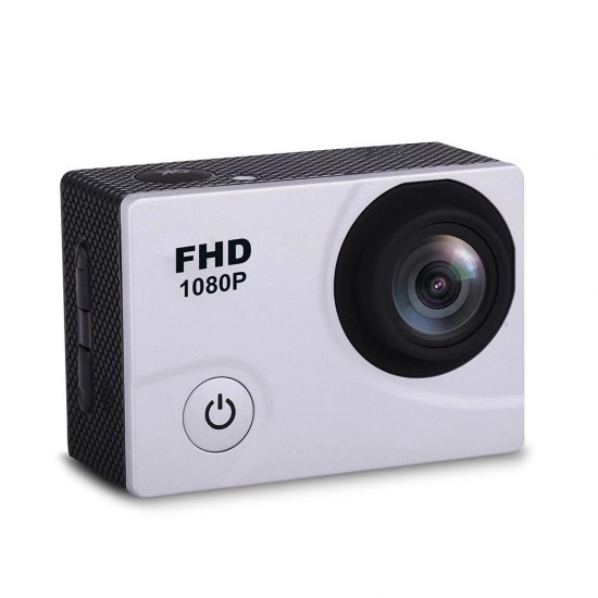 DV2400 Full HD Wi-Fi 12Mpx sports camera, wide-angle waterproof + accessories - white