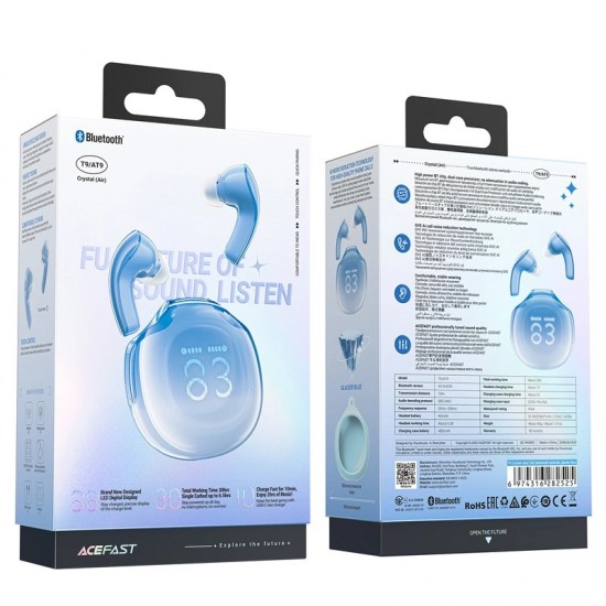 Acefast T9 Bluetooth 5.3 in-ear wireless headphones - blue