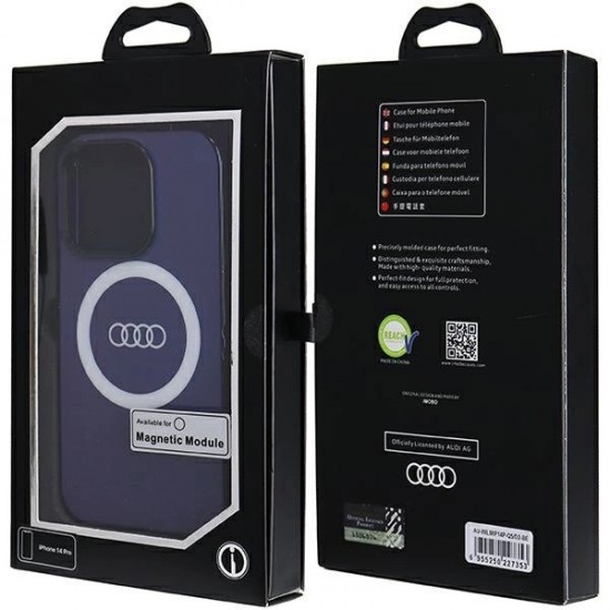 Audi IML Big Logo MagSafe case for iPhone 14 Pro - blue