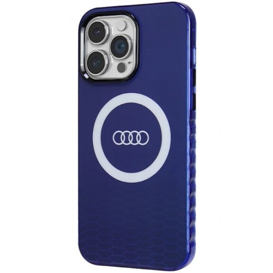 Audi IML Big Logo MagSafe case for iPhone 14 Pro Max - blue