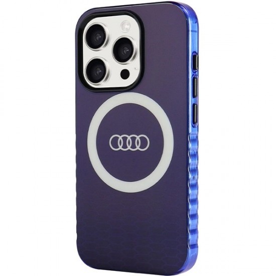 Audi IML Big Logo MagSafe case for iPhone 15 Pro - blue