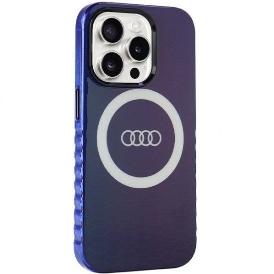 Audi IML Big Logo MagSafe case for iPhone 15 Pro - blue