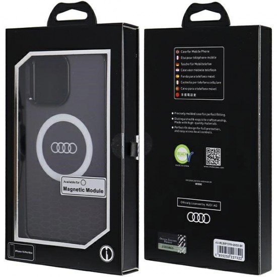 Audi IML Big Logo MagSafe case for iPhone 15 Pro Max - black