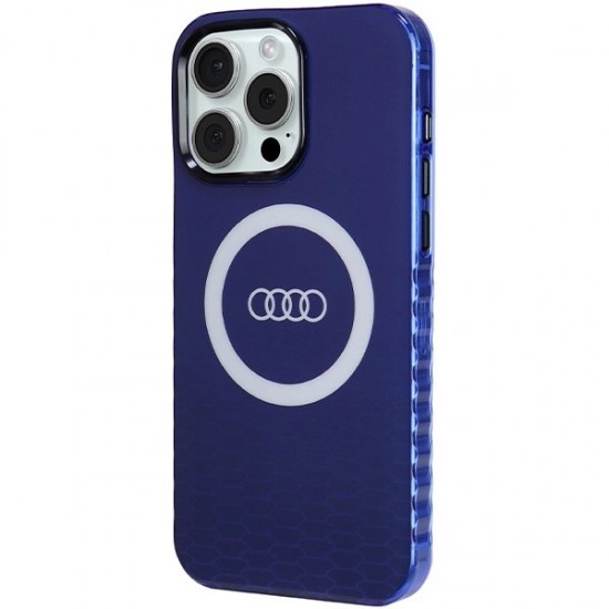 Audi IML Big Logo MagSafe case for iPhone 15 Pro Max - blue