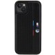BMW Perforated Tricolor Line case for iPhone 15 Plus / 14 Plus - black
