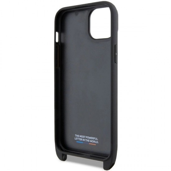 BMW M Edition Carbon Stripe & Strap case for iPhone 15 / 14 / 13 - black